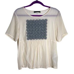 Max Mara Weekend silk and viscose cream tunic top